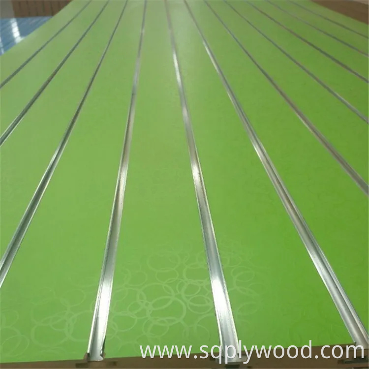 Grooved / Slot Melamine MDF Board with 11 Aluminium Strips